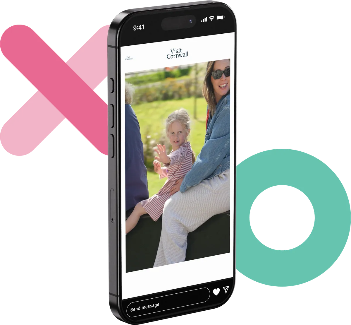 Visit Cornwall campaign content shown on a phone